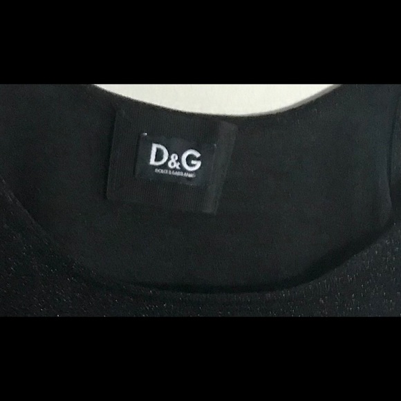 Authentic, Vintage D&G BLK/Tan Gold Sheer Tank - Picture 2 of 4